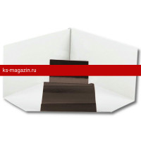 Угол желоба внутренний Металл Профиль Модерн (RAL 8017, коричневый) /1 шт/