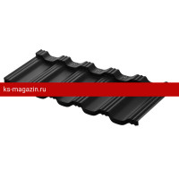 Модульная металлочерепица AquaSystem Гётеборг 1205х415 мм PE Matt Zn140 0,5мм RAL9005