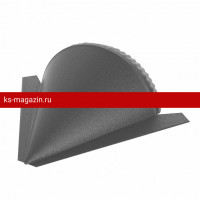 Заглушка к коньку полукруглому R90мм конусная Crown BT Matt 0,5мм RR23