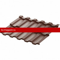 Модульная металлочерепица AquaSystem Гётеборг 1205х765 мм PE Rooftop Matt Zn180 0,5мм RAL8017