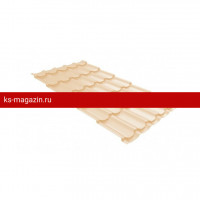 Металлочерепица Grand Line (Гранд Лайн) квинта плюс c 3D резом 0,5 Satin RAL 1015 /1 кв.м./