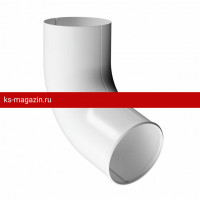 Отвод трубы Docke (Дёке) STAL PREMIUM 125/90 (Пломбир RAL9010) /1 шт/