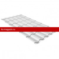 Металлочерепица Grand Line (Гранд Лайн) кредо 0,5 Satin RAL 9003 /1 кв.м./