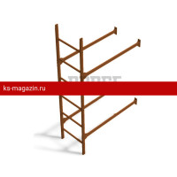Комплект лестница фасадная Borge (нижняя секция) 1,8м, терракотовый (RAL 8004)