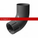 Колено 72 гр Docke (Дёке) STAL PREMIUM 125/90 (Графит RAL7024) /1 шт/