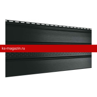 Софит UPLAST (Ю-пласт) ПРОФ перфорированный по центру (Черный) (под заказ) /1 шт/