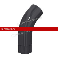 Металл Профиль Grand System lite Колено трубы (RAL 7024) D90х60 /1 шт/
