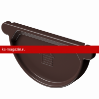 Заглушка желоба Docke (Дёке) STAL PREMIUM 125/90 (Шоколад RAL8019) /1 шт/