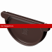 Заглушка желоба Docke (Дёке) STAL PREMIUM 125/90 (Шоколад RAL8019) /1 шт/