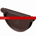 Заглушка желоба Docke (Дёке) STAL PREMIUM 125/90 (Шоколад RAL8019) /1 шт/