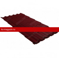Металлочерепица Grand Line (Гранд Лайн) квинта плюс GL 0,5 Satin RAL 3005 /1 кв.м./