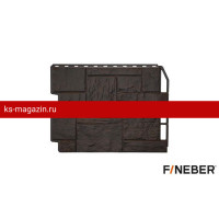 Фасайдинг FineBer (Файнбер) Туф 3D-Facture темно-коричневый /панель/
