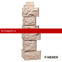 Угол наружный FineBer (Файнбер) Камень дикий (Терракотовый) /1 шт/