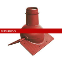Коньковый элемент Krovent (Кровент) Pipe-Cone (Красный) /1 шт/
