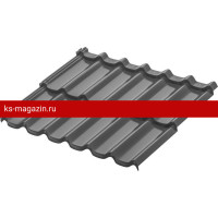 Модульная металлочерепица AquaSystem Стокгольм XXL 1185х875 мм PE Rooftop Glance Zn180 0,5мм RR23