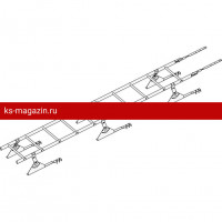 Лестница кровельная ROOFsystems PRESTIGE ZN400 3м Натур RAL 8019