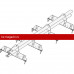 Снегозадержатель ROOFsystems PRESTIGE ZN 45*25 (овал), 3м NEXT 4 опоры Т-обр. RAL 7024