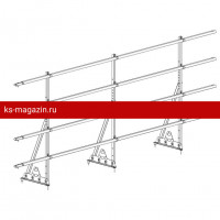 Ограждение ROOFsystems PROMO ZN 40х20 (овал) H-1200/3,0м 2 трубы NEXT RAL7024