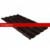 Металлочерепица Grand Line (Гранд Лайн) камея 0,5 Satin RAL 8017 /1 кв.м./