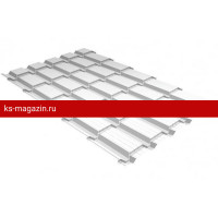 Металлочерепица Grand Line (Гранд Лайн) квадро 0,5 Satin RAL 9003 /1 кв.м./