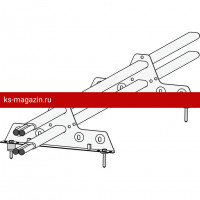Снегозадержатель ROOFsystems ELITE 40*20 (овал), 1,2м NEXT Т-обр. опора RAL 8004