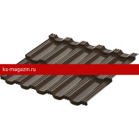 Модульная металлочерепица AquaSystem Гётеборг XXL 1205х865 мм PE Glance Zn275 0,5мм RR32