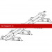 Снегозадержатель ROOFsystems PROMO ZN 40*20(овал), 3м, NEXT ФАЛЬЦ 4 опоры (Т-образн.) RAL 8017
