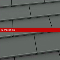 BRAAS Рядовая цементно-песчаная черепица Тевива графит (420х333 мм)