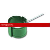 Держатель трубы (кирпич) /1 шт/ Металл Профиль Престиж 125/100 (RAL 6005, зеленый) /1 шт/