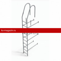 Секция пожарной лестницы BORGE 800, 2м, оцинк., чёрный (RAL 9005), CZn