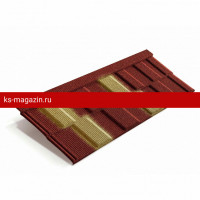 Композитная черепица Metrotile (Метротайл) MetroViksen (Красно-Желтый) /лист/