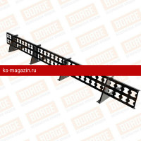 Снегозадержатель решетчатый Borge 2,5м, для черепичной кровли, чёрный (RAL 9005)