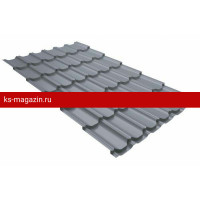 Металлочерепица Grand Line (Гранд Лайн) квинта плюс 0,5 Velur20 RAL 7016 /1 кв.м./