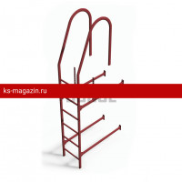 Комплект лестница фасадная Borge (верхняя секция) 1,8 м, вишня (3005)