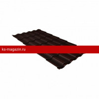 Металлочерепица кредо 0,5 Satin Matt TX RAL 8017 шоколад