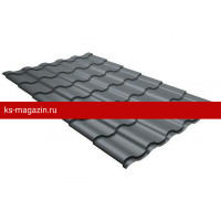 Металлочерепица Grand Line (Гранд Лайн) кредо 0,5 Satin RAL 9006 /1 кв.м./