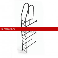 Комплект лестница фасадная Borge (верхняя секция) 2,7 м, сталь (RAL 9005)