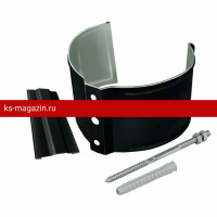 Кронштейн трубы на кирпич Optima Matt 90мм RAL 9005