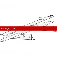 Снегозадержатель ROOFsystems PRESTIGE ZN 45*25 (овал), 1,2м NEXT ФАЛЬЦ Т-обр. опора RAL 8004