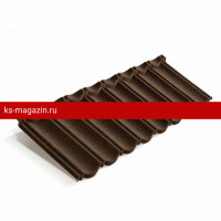Композитная черепица Metrotile (Метротайл) MetroBond (Айрон барк) /лист/