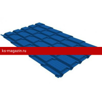 Металлочерепица Grand Line (Гранд Лайн) квадро 0,5 Satin RAL 5005 /1 кв.м./