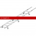Лестница кровельная ROOFsystems PRESTIGE ZN400 3м Фальц RAL 8017