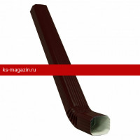 Труба прямоугольная с коленом Matt 3м Grand Line (Гранд Лайн) Vortex Matt 127/102 (RAL 8017) /1 шт/