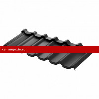 Модульная металлочерепица AquaSystem Стокгольм 1185х425 мм PE Rooftop Matt Zn180 0,5мм RAL9005