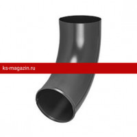 Отвод трубы Aquasystem Comfort (Аквасистем) PE 125/90 (RAL 7024) /1 шт/