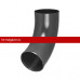 Отвод трубы Aquasystem Comfort (Аквасистем) PE 125/90 (RAL 7024) /1 шт/