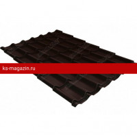 Металлочерепица Grand Line (Гранд Лайн) классик 0,5 GreenCoat Pural Matt RAL 8017 /1 кв.м./