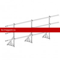 Ограждение ROOFsystems ECONOM d-25 (круг) H-900/3,0м NEXT ТУ (Т-обр. Опора) RAL8004