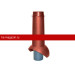 Выход канализации Krovent (Кровент) Pipe-VT 110 (Красный) /1 шт/