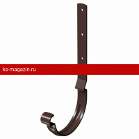 Карнизный крюк длинный Docke (Дёке) STAL PREMIUM 125/90 (Шоколад RAL8019) /1 шт/